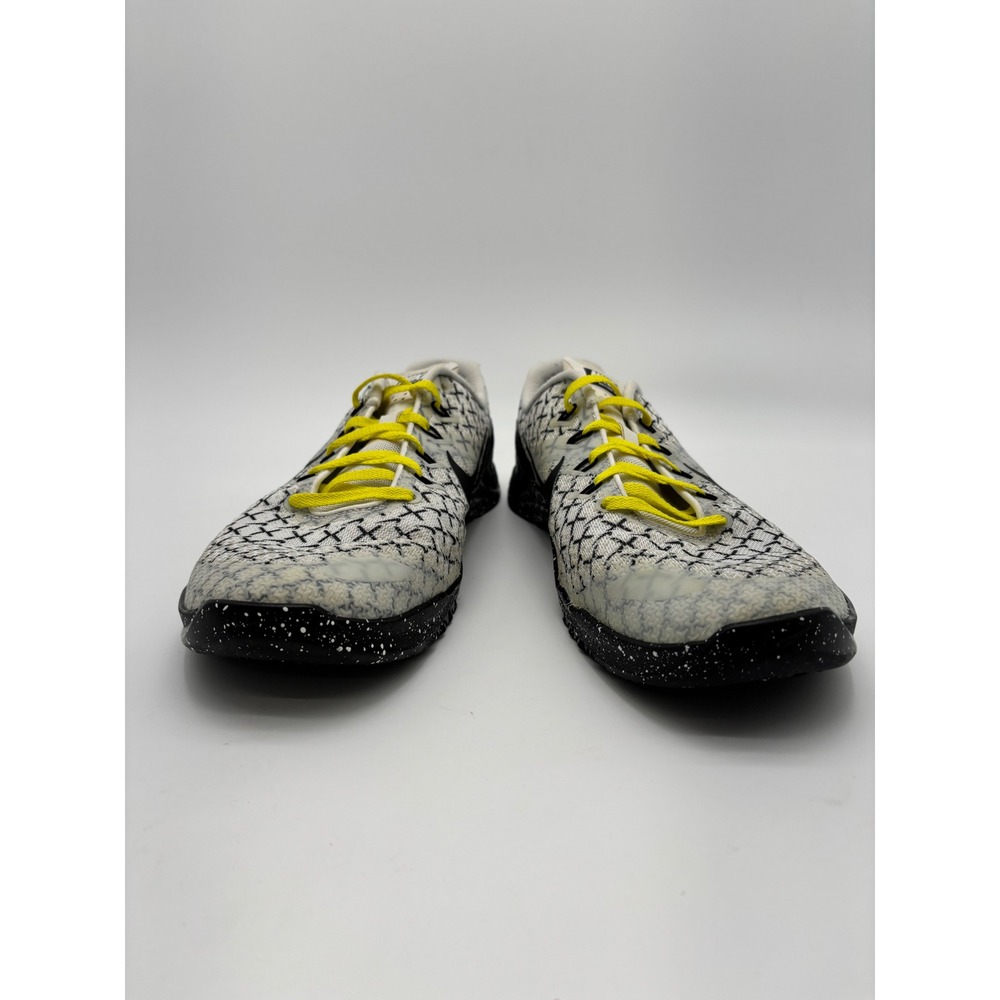 Nike Metcon 4 Mens 10.5 Training Shoes White Black Speckle Yellow AH7453-101 - Picture 4 of 6